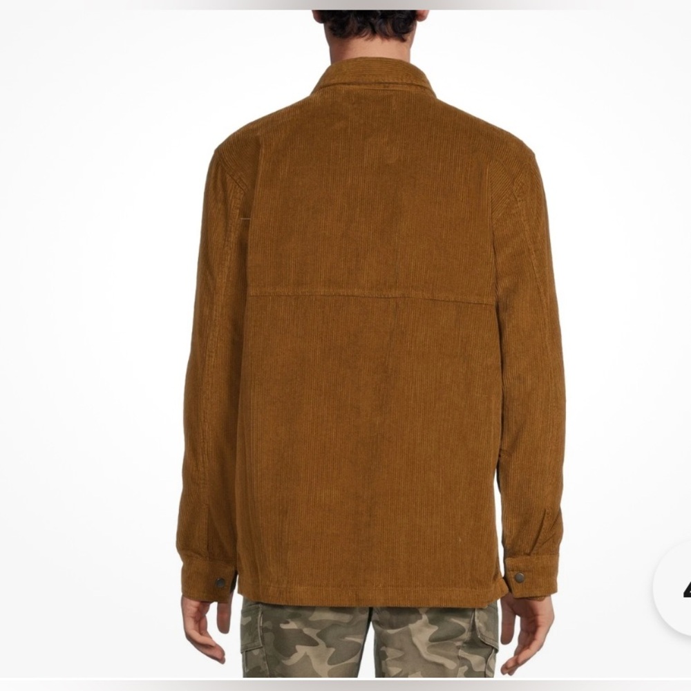 No Boundaries Men's S (34-36) Brown Corduroy Snap Button Oversized Shirt Jacket - Picture 16 of 17